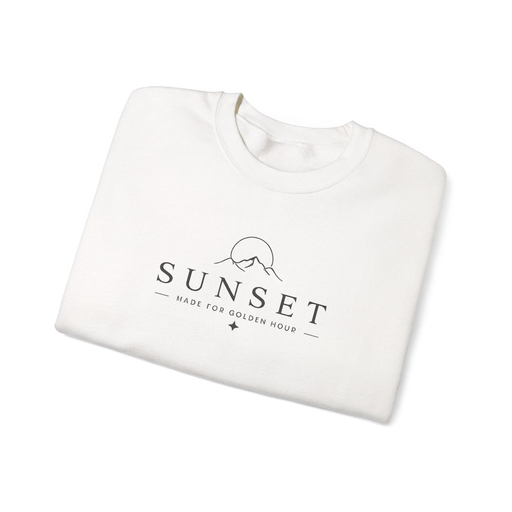 Sunset Mountain Crewneck Sweatshirt — Minimal Outdoor Graphic