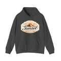 Sunset Vintage Hoodie — 'Sunset' Retro Mountain Graphic Pullover
