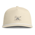 Sunset Mountain Rope Cap — Sunwashed Trucker Hat with 'Sunset' Logo