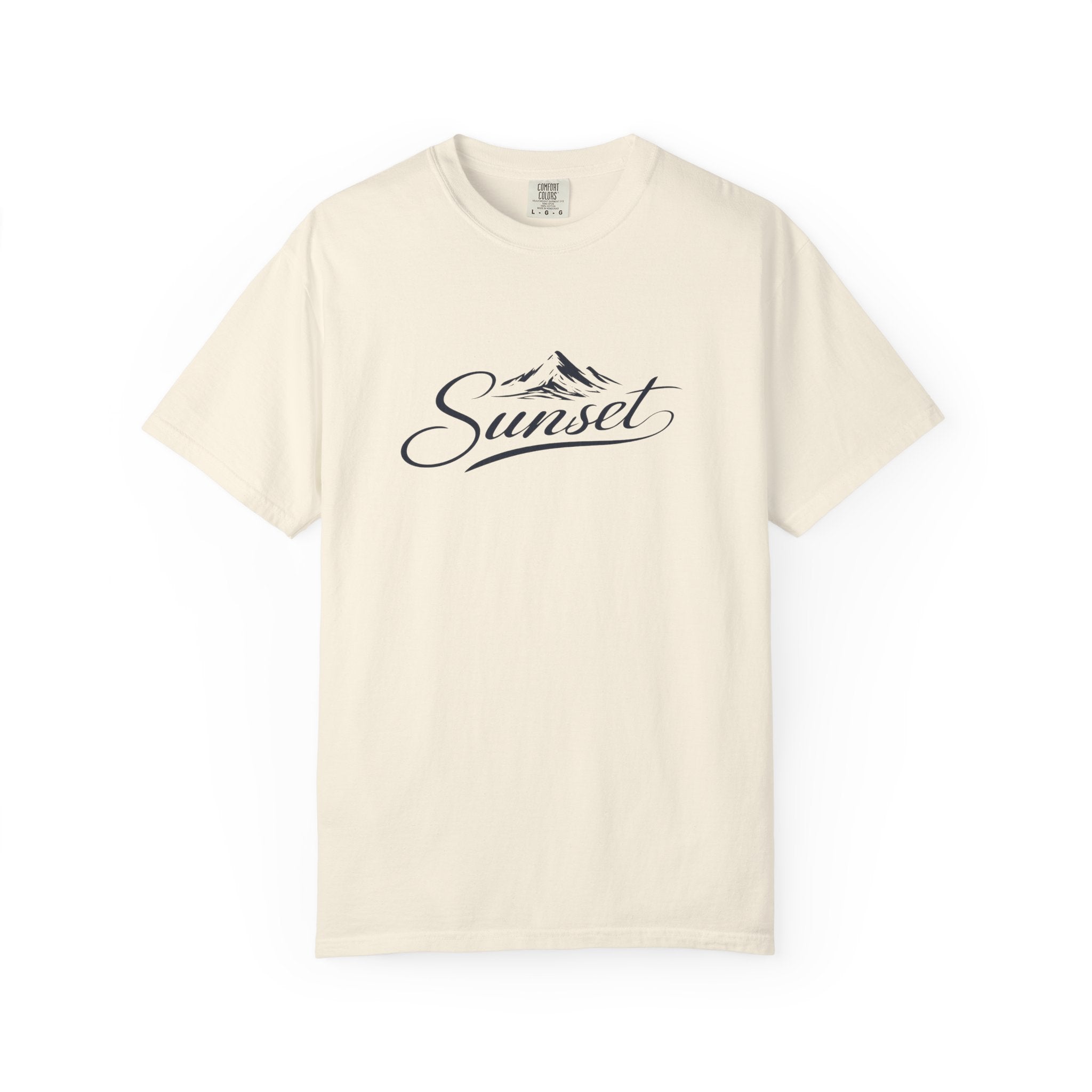 Sunset Script T‑Shirt — Mountain Sunset Graphic Tee