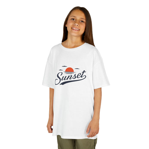 Sunset Kids Tee — Retro Sunset Graphic Shirt for Children