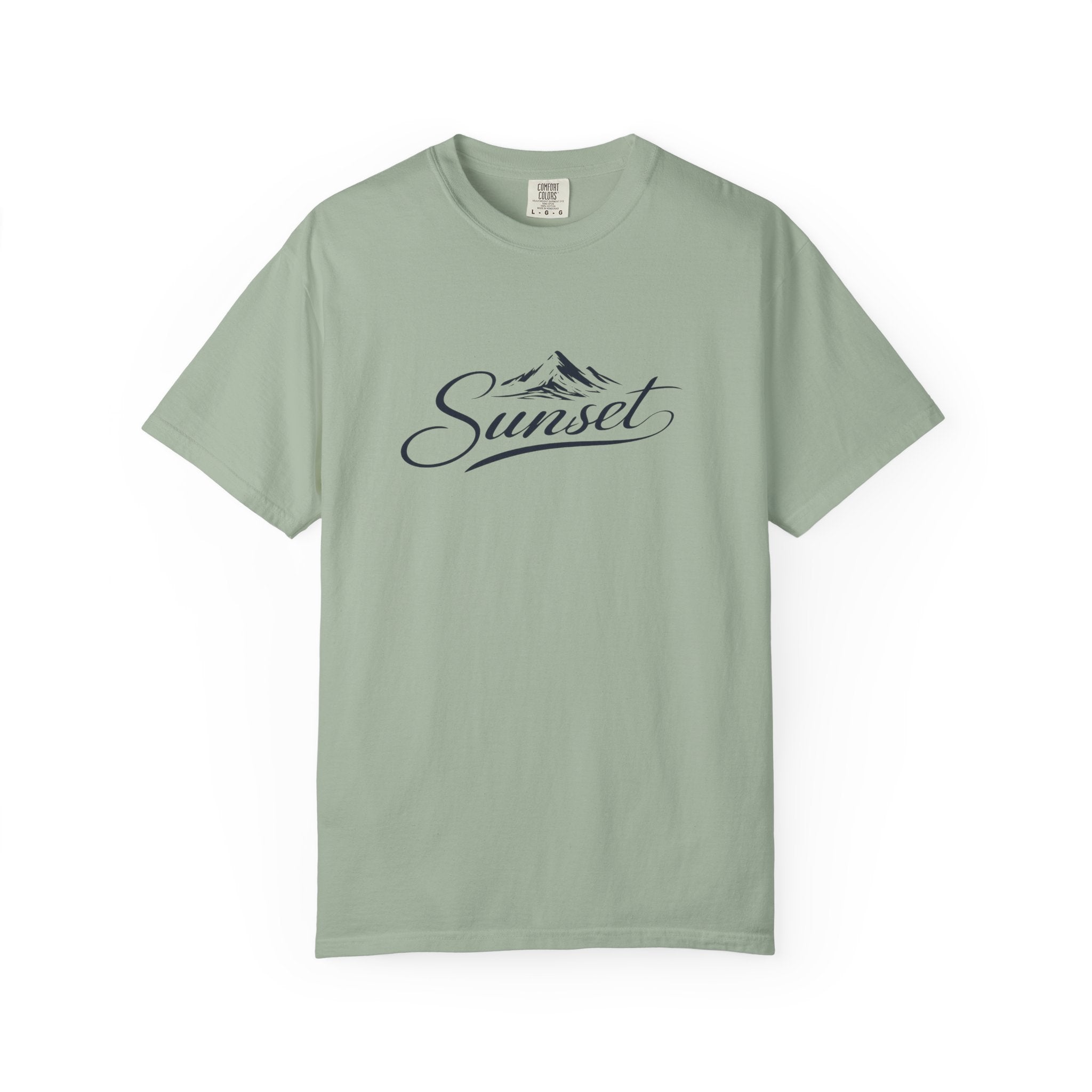 Sunset Script T‑Shirt — Mountain Sunset Graphic Tee