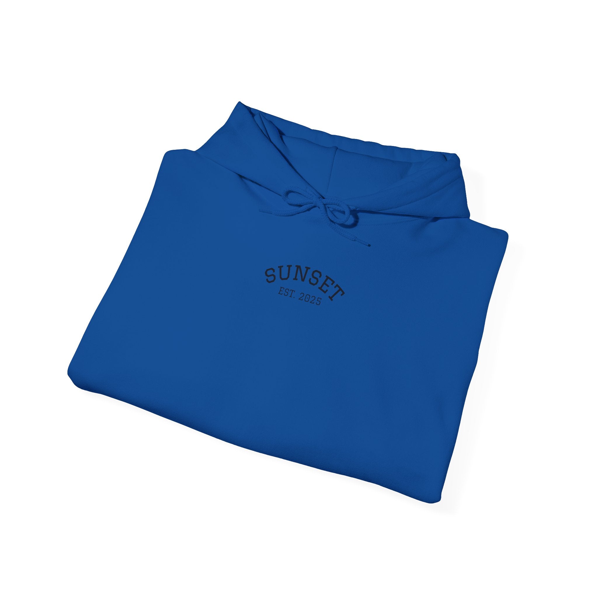 Sunset Est. 2023 Hoodie — Minimal Arch Logo Pullover